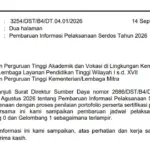 Jadwal Serdos 2026 Terbaru